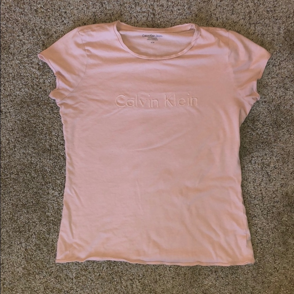 Calvin Klein soft pink tee